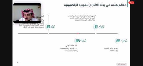 "الزكاة والضريبة والجمارك": تطبيق الفوترة الإلكترونية على المنشآت التجارية في ديسمبر المقبل
