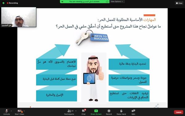 “الخطوات الأولى لتحقيق ريادة الأعمال" برنامجا تدريبيا بغرفة الشرقية